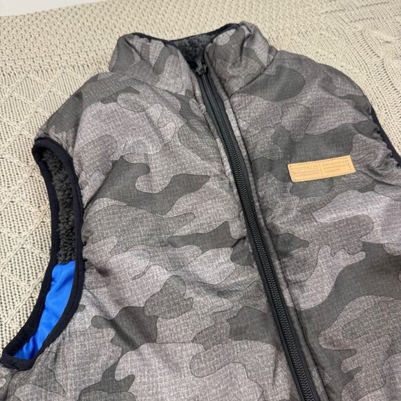 Buffalo David Bitton Gray Camo Reversible Puffer Vest ~ 7/8 - Picture 2 of 11